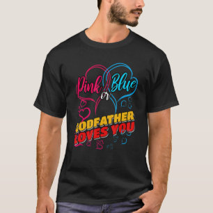 メンズジェンダー明らかにパーティーチーム赤ちゃんシャワーピンク Tシャツ
