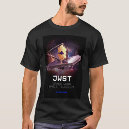 メンズジェームズウェッブ宇宙望遠鏡JWSTブラック Tシャツ