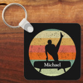 メンズジムティクスオス体操選手アットサンセットカスタム キーホルダー (正面)