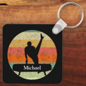 メンズジムティクスオス体操選手アットサンセットカスタム キーホルダー (裏面)