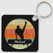 メンズジムティクスオス体操選手アットサンセットカスタム キーホルダー (裏面)