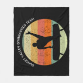 メンズジムティクスチームポンメルホースサンセットカスタム フリースブランケット (正面)