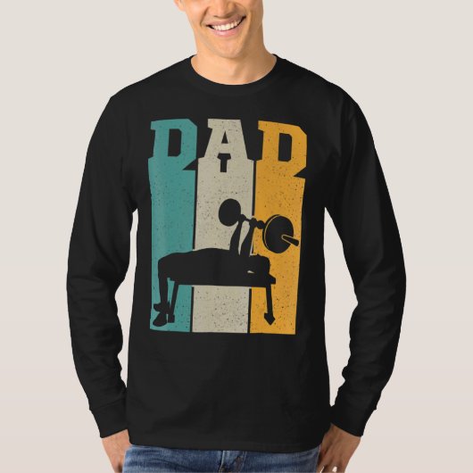 メンズジムパパBodパパ重量揚力動力揚力 Tシャツ (正面)