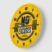 メンズジムフィットネスルームウパーソナライズされたォール時計 ラージ壁時計 (傾斜)