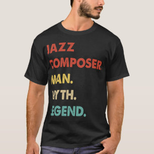 メンズジャズ作曲家のマン神話の伝説 Tシャツ