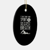 メンズスイム泳ぐ人スイミングスポーツ練習 セラミックオーナメント (右)