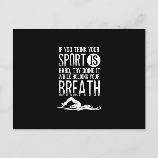 メンズスイム泳ぐ人スイミングスポーツ練習 ポストカード (正面)