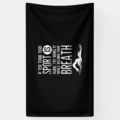 メンズスイム泳ぐ人スイミングスポーツ練習 横断幕 (縦)