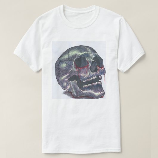 メンズスカルのティー Tシャツ (デザイン正面)