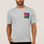 メンズススポーモダンツシルバー両面プリント Tシャツ<br><div class="desc">画像文字をここに追加モダンテンプレートメンズスポーツテック競合他社Activewearシルバー両面プリントTシャツ。</div>