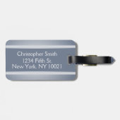 メンズスタイリッシュでパーソナライズなシルエットの荷物のラベル ラゲッジタグ (裏面横)