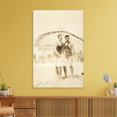 メンズスタンドオンビーチ キャンバスプリント (インサイチュ (リビング))