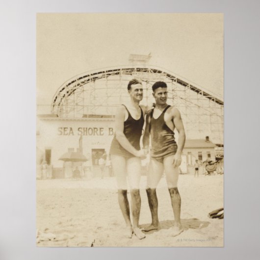 メンズスタンドオンビーチ ポスター (正面)