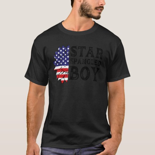 メンズスタースパングルボーイアメリカ Tシャツ (正面)
