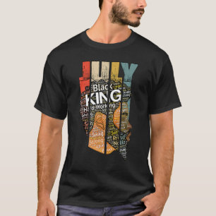 メンズストロングブラックキングアメリカ〔占星術の〕十二宮図レオ・ナチュラ Tシャツ