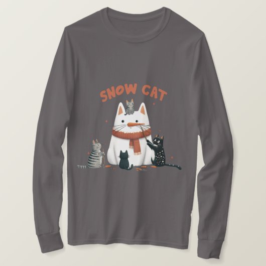 メンズスノーキャット Tシャツ (デザイン正面)