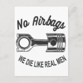メンズスピードレーシングスポーツカーいいえエアバッグ – 私たちは死ぬL エンクロージャーカード (裏面)
