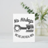 メンズスピードレーシングスポーツカーいいえエアバッグ – 私たちは死ぬL エンクロージャーカード (スタンド正面)