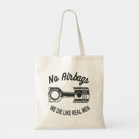 メンズスピードレーシングスポーツカーいいえエアバッグ – 私たちは死ぬL トートバッグ (裏面)