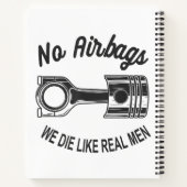 メンズスピードレーシングスポーツカーいいえエアバッグ – 私たちは死ぬL ノートブック (裏面)
