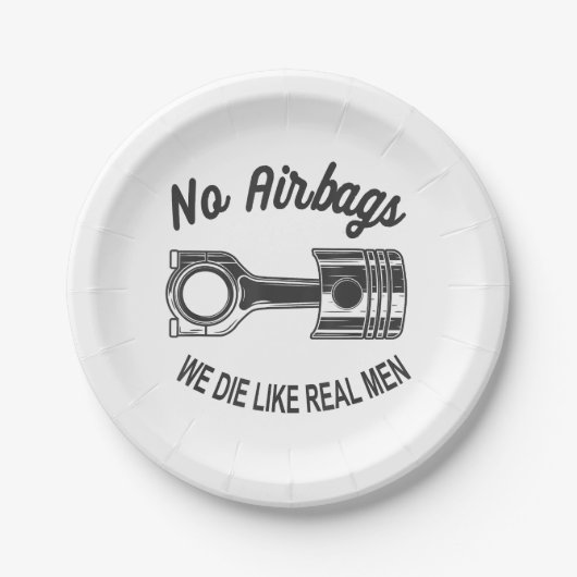 メンズスピードレーシングスポーツカーいいえエアバッグ – 私たちは死ぬL ペーパープレート (正面)