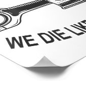 メンズスピードレーシングスポーツカーいいえエアバッグ – 私たちは死ぬL ポスター (角)