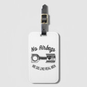 メンズスピードレーシングスポーツカーいいえエアバッグ – 私たちは死ぬL ラゲッジタグ (正面縦)