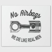メンズスピードレーシングスポーツカーいいえエアバッグ – 私たちは死ぬL ラッピングペーパー (フラット)