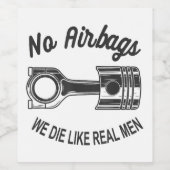 メンズスピードレーシングスポーツカーいいえエアバッグ – 私たちは死ぬL ワインラベル (シングルラベル)