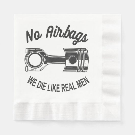 メンズスピードレーシングスポーツカーいいえエアバッグ – 私たちは死ぬL 縁ありランチョンナプキン (正面)