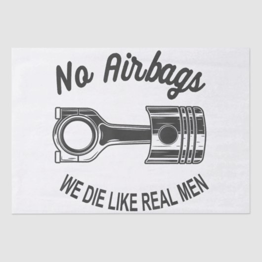 メンズスピードレーシングスポーツカーいいえエアバッグ – 私たちは死ぬL 薄葉紙 (正面)