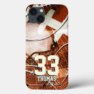メンズスポーツサッカーギア グランジ iPhone 13ケース