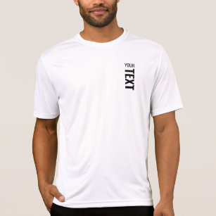 メンズスポーツTシャツのテキストを白に追加 Tシャツ