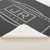 メンズスポーティジオメトリックグレー&ダークグレー シェルパブランケット (3/4)