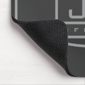 メンズスポーティジオメトリックグレー&ダークグレー マウスパッド (コーナー)