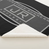 メンズスポーティジオメトリックダークグレー&ブラック シェルパブランケット (3/4)