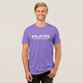 メンズスリムTシャツ | 男性用実在のピラティス トライブレンドＴシャツ (正面全面)