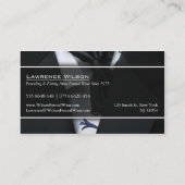 メンズスーツフォーマル衣服、フォトビジネスカード 名刺 (裏面)