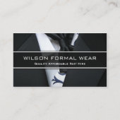 メンズスーツフォーマル衣服、フォトビジネスカード 名刺 (正面)