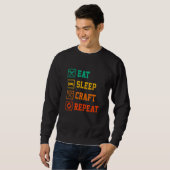 メンズス食べスリープクラフトRepeat Work Crafting Worker T スウェットシャツ (正面フル)
