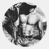 メンズセクシー男らしウエスタンカウボーイハンククール ラウンドシール (正面)