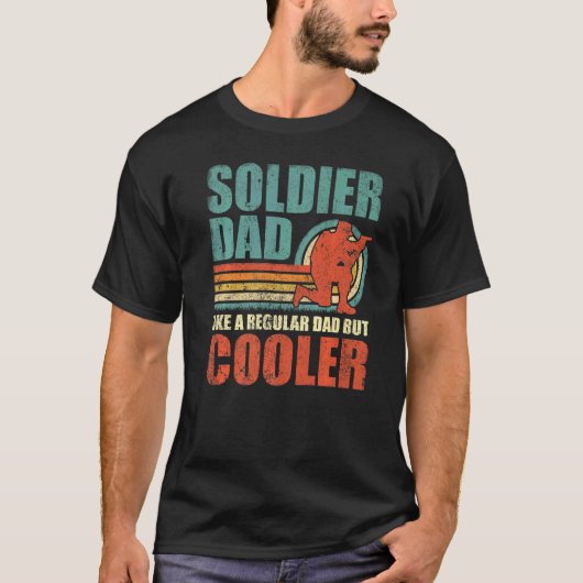 メンズソルジャーパパ通常のパパがファクールー Tシャツ (正面)