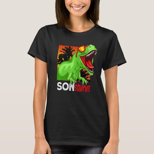 メンズソンサウルスレックス恐竜の父の日1 Tシャツ (正面)