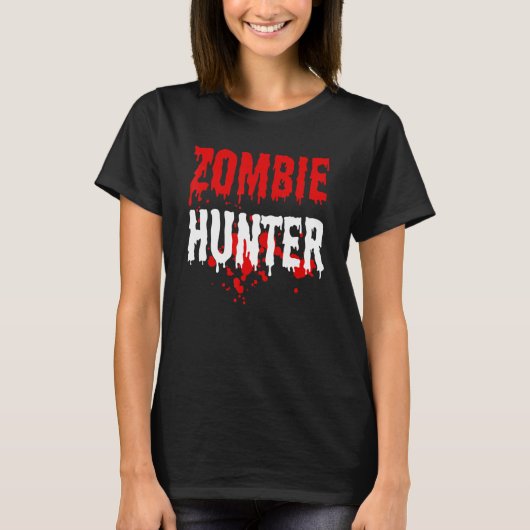メンズゾンビハンターホラーハロウィーン Tシャツ (正面)