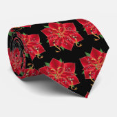 メンズタイクリスマスポインセチア ネクタイ (ロール)