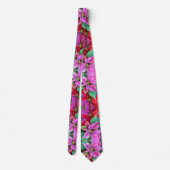 メンズタイクリスマスポインセチア ネクタイ (裏面)