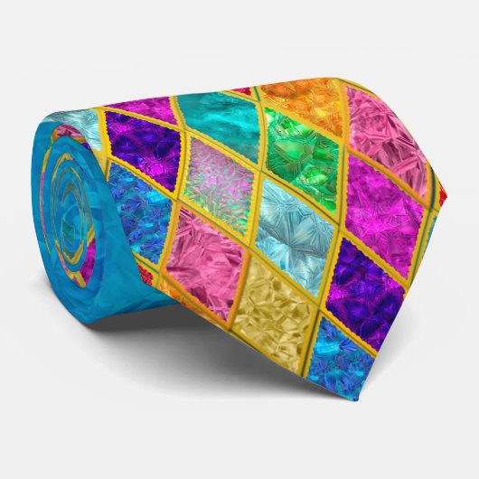 メンズタイジュエリーカラフルデザインブルーで孤立 ネクタイ (ロール)