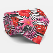 メンズタイトロピカルパームズフローラ ネクタイ (ロール)