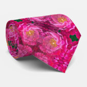 メンズタイピンクカクタスバラメディプリント ネクタイ (ロール)