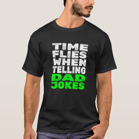 メンズタイムフライ時パパジョーク神父ジョク Tシャツ (正面)